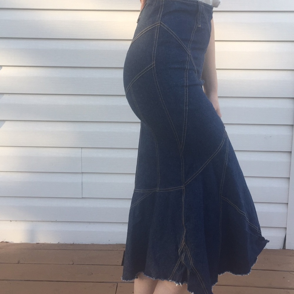 CH Midi Mermaid Denim Skirt, Small